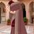 Designer maroon zari embroidery zarkan work georgette saree