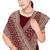 Designer maroon zari embroidery zarkan work georgette saree