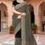 Designer black zari embroidery zarkan work georgette saree