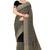 Designer black zari embroidery zarkan work georgette saree