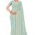 Designer sea green zari embroidery zarkan work georgette saree