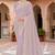 Designer lavender zari embroidery zarkan work georgette saree