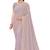 Designer lavender zari embroidery zarkan work georgette saree