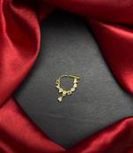 minimalist cz nath nose pin  gold hoop bridal jewelry