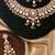 Gold plated white stones kundan necklace set with maang tikka