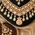 Antique textured gold polki collar necklace set with maang tikka