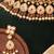 Gold plated pink kundan stones choker necklace set