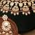 Gold plated light pink kundan choker necklace set with maang tikka