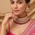 Maroon beaded polki choker necklace set with maang tikka