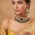 Royal green kundan choker necklace set with maang tikka