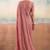 Peach solid poly chiffon ethnic saree