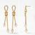 Gold plated gilded knot dangler earrings