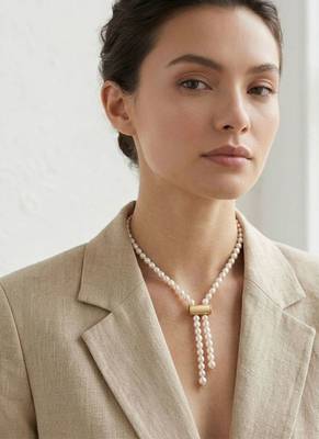 Gold plated meridian necklace 1