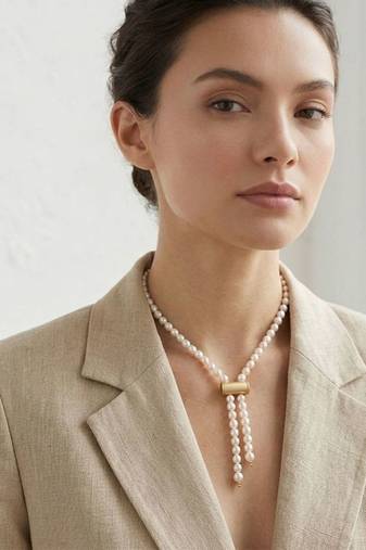 Gold plated meridian necklace