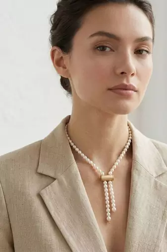 Gold plated meridian necklace