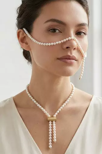 Gold plated meridian necklace