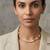 Gold plated pearl choker necklace