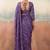 Violet solid poly chiffon ethnic saree