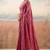 Wine solid poly chiffon ethnic saree