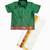 Minipattu green shirt & veshti set