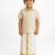 Minipattu bandhini white shirt & veshti set for boys