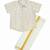Minipattu bandhini white shirt & veshti set for boys