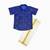 Minipattu royal blue butta shirt & veshti set for boys