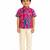 Minipattu pink kalamkari print kurta pant set for boys