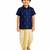 Minipattu blue kurta dhoti set for boys