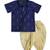 Minipattu blue kurta dhoti set for boys
