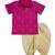 Minipattu pink kurta dhoti set for boys