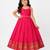 Minipattu pink zari butta frock for girls