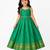 Minipattu green zari butta frock for girls
