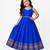 Minipattu blue zari butta frock for girls