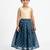 Minipattu half white blue lehenga choli for baby girls