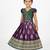 Minipattu dark green wine pattu pavadai for girls, 0-1 year