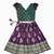 Minipattu dark green wine pattu pavadai for girls, 0-1 year