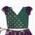 Minipattu dark green wine pattu pavadai for girls, 0-1 year