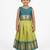 Minipattu teal green silk blend lehenga choli for girls