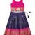 Minipattu pink & blue silk blend lehenga choli for girls, 0-1 year