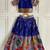 Festive ready skirt and top set for girls featuring elegant weaving panel detailing embroidered lace highlights