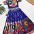 Festive ready skirt and top set for girls featuring elegant weaving panel detailing embroidered lace highlights