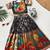 Festive ready skirt and top set for girls featuring elegant weaving panel detailing embroidered lace highlights