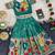 Festive ready skirt and top set for girls featuring elegant weaving panel detailing embroidered lace highlights
