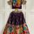 Festive ready skirt and top set for girls featuring elegant weaving panel detailing embroidered lace highlights