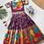 Festive ready skirt and top set for girls featuring elegant weaving panel detailing embroidered lace highlights