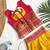 Beautiful girl’s set crafted in soft woven fabric features elegant panel work and fine detailing,