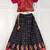 Beautiful ethnic skirt and top set featuring an elegant daaman design with intricate woven motifs