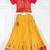 Beautiful ethnic skirt and top set featuring an elegant daaman design with intricate woven motifs