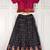 Beautiful ethnic skirt and top set featuring an elegant daaman design with intricate woven motifs